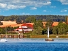 Hotel Schilfland vom Uckersee aus